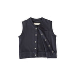 pehr- French Terry Patch Pocket Vest- Ink Blue-2