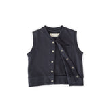 pehr- French Terry Patch Pocket Vest- Ink Blue-2