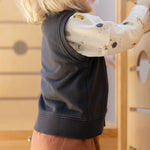 pehr- French Terry Patch Pocket Vest- Ink Blue-6