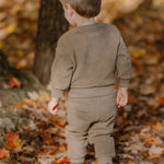 Teddy Fleece Dropped Shoulder Sweatshirt - Moss