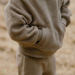 kids teddy fleece kids dropped shoulder sweatshirt moss