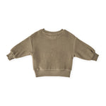 Teddy Fleece Dropped Shoulder Sweatshirt - Moss