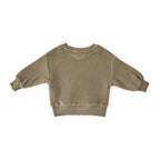 teddy fleece dropped shoulder sweatshirt moss