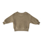 kids teddy fleece kids dropped shoulder sweatshirt moss