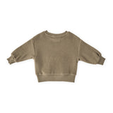 kids teddy fleece kids dropped shoulder sweatshirt moss