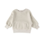teddy fleece dropped shoulder sweatshirt stone in neutrals pattern