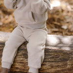 kids teddy fleece kids dropped shoulder sweatshirt stone