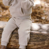 kids teddy fleece kids dropped shoulder sweatshirt stone