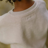 kids teddy fleece kids dropped shoulder sweatshirt stone