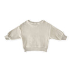 Teddy Fleece Dropped Shoulder Sweatshirt - Stone