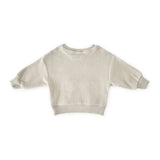 Teddy Fleece Dropped Shoulder Sweatshirt - Stone