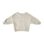 teddy fleece dropped shoulder sweatshirt stone