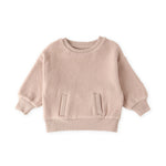 kids teddy fleece kids dropped shoulder sweatshirt rose pink in pinks pattern