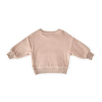 Teddy Fleece Dropped Shoulder Sweatshirt - Rose Pink