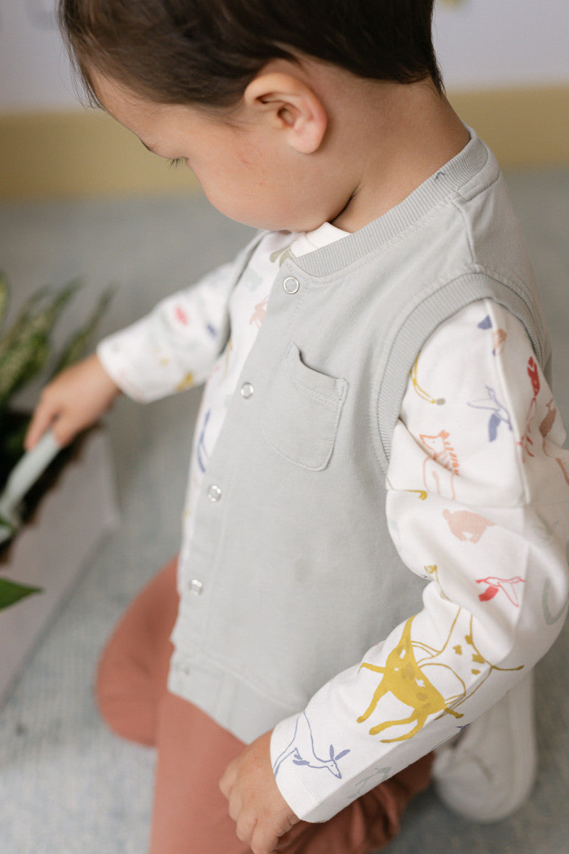 kids dropped shoulder long sleeve top into the wild