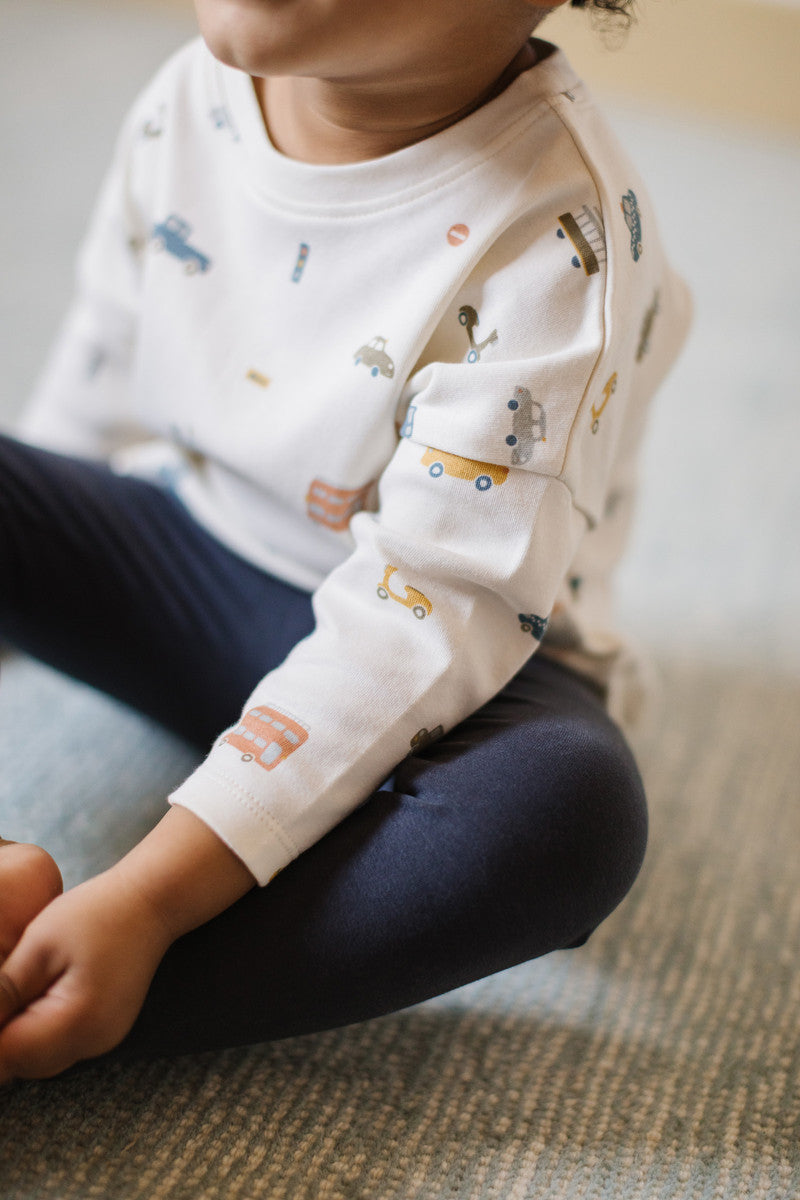 Dropped Shoulder Long Sleeve Top - Rush Hour