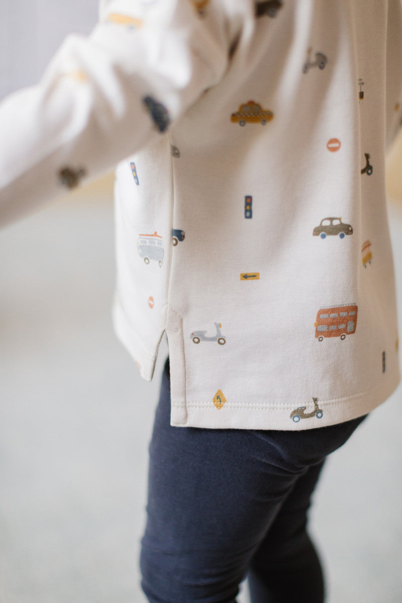 Dropped Shoulder Long Sleeve Top - Rush Hour