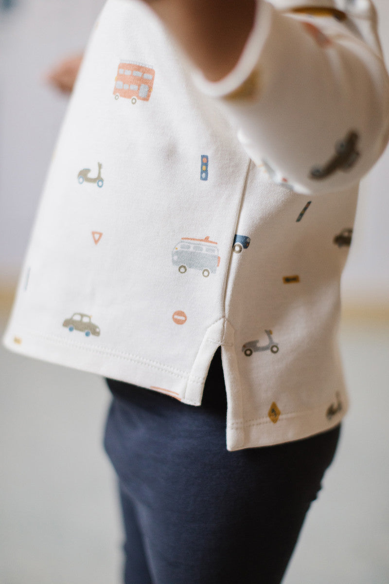 Dropped Shoulder Long Sleeve Top - Rush Hour