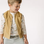 Dropped Shoulder Long Sleeve Top - Explore New York