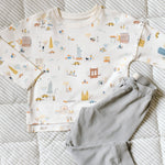 Dropped Shoulder Long Sleeve Top - Explore New York