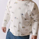 Dropped Shoulder Long Sleeve Top - Field Work