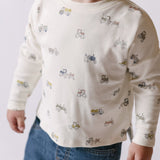 Dropped Shoulder Long Sleeve Top - Field Work