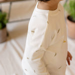 Dropped Shoulder Long Sleeve Top - Sweet Pea