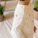 Dropped Shoulder Long Sleeve Top - Sweet Pea