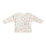 Dropped Shoulder Long Sleeve Top - Veggie Patch