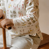 Dropped Shoulder Long Sleeve Top - Veggie Patch