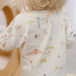 Dropped Shoulder Long Sleeve Top - Explore the World