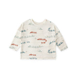 Dropped Shoulder Long Sleeve Top - Locomotive