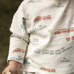 Dropped Shoulder Long Sleeve Top - Locomotive