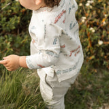 Dropped Shoulder Long Sleeve Top - Locomotive