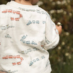 Dropped Shoulder Long Sleeve Top - Locomotive