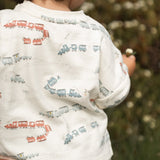 Dropped Shoulder Long Sleeve Top - Locomotive