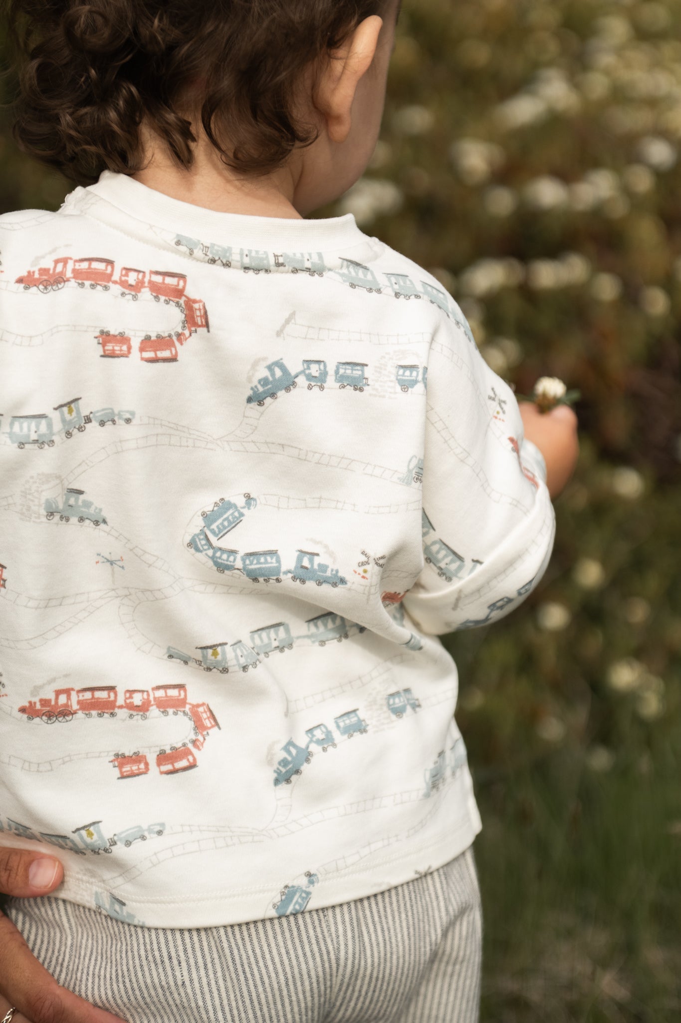 Dropped Shoulder Long Sleeve Top - Locomotive