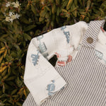 Dropped Shoulder Long Sleeve Top - Locomotive