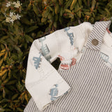 Dropped Shoulder Long Sleeve Top - Locomotive