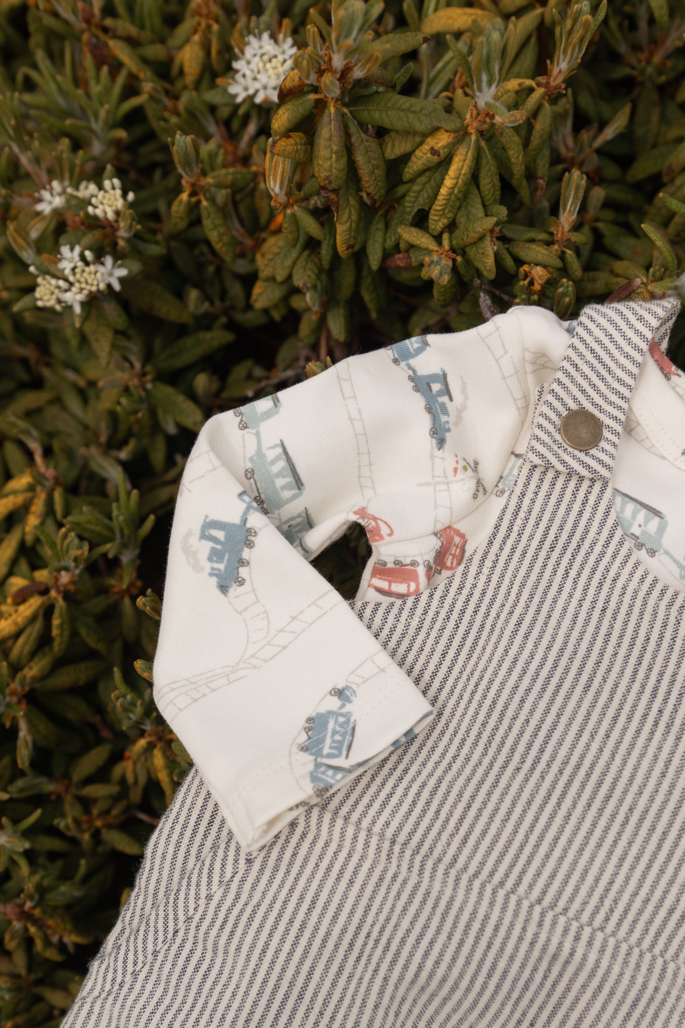 Dropped Shoulder Long Sleeve Top - Locomotive