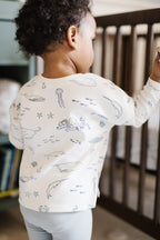 kids dropped shoulder long sleeve top life aquatic