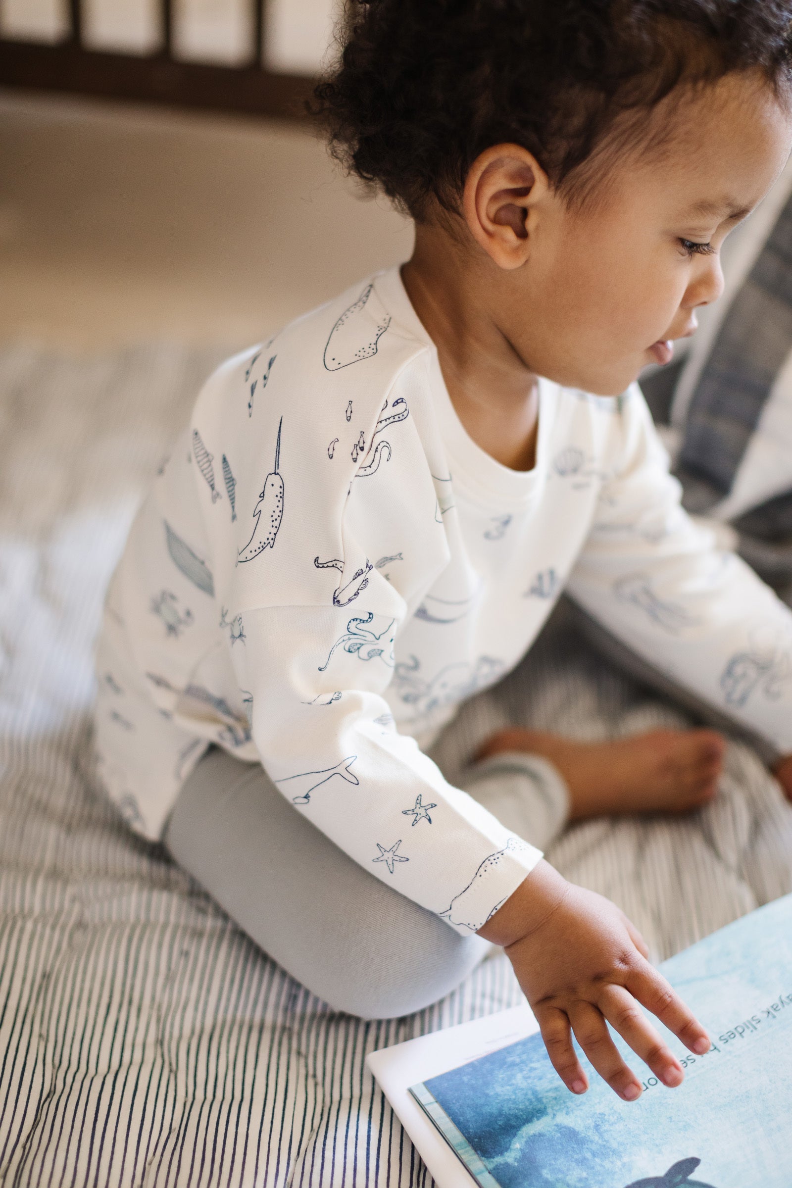 Dropped Shoulder Long Sleeve Top - Life Aquatic