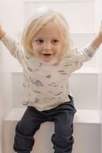 kids dropped shoulder long sleeve top life aquatic