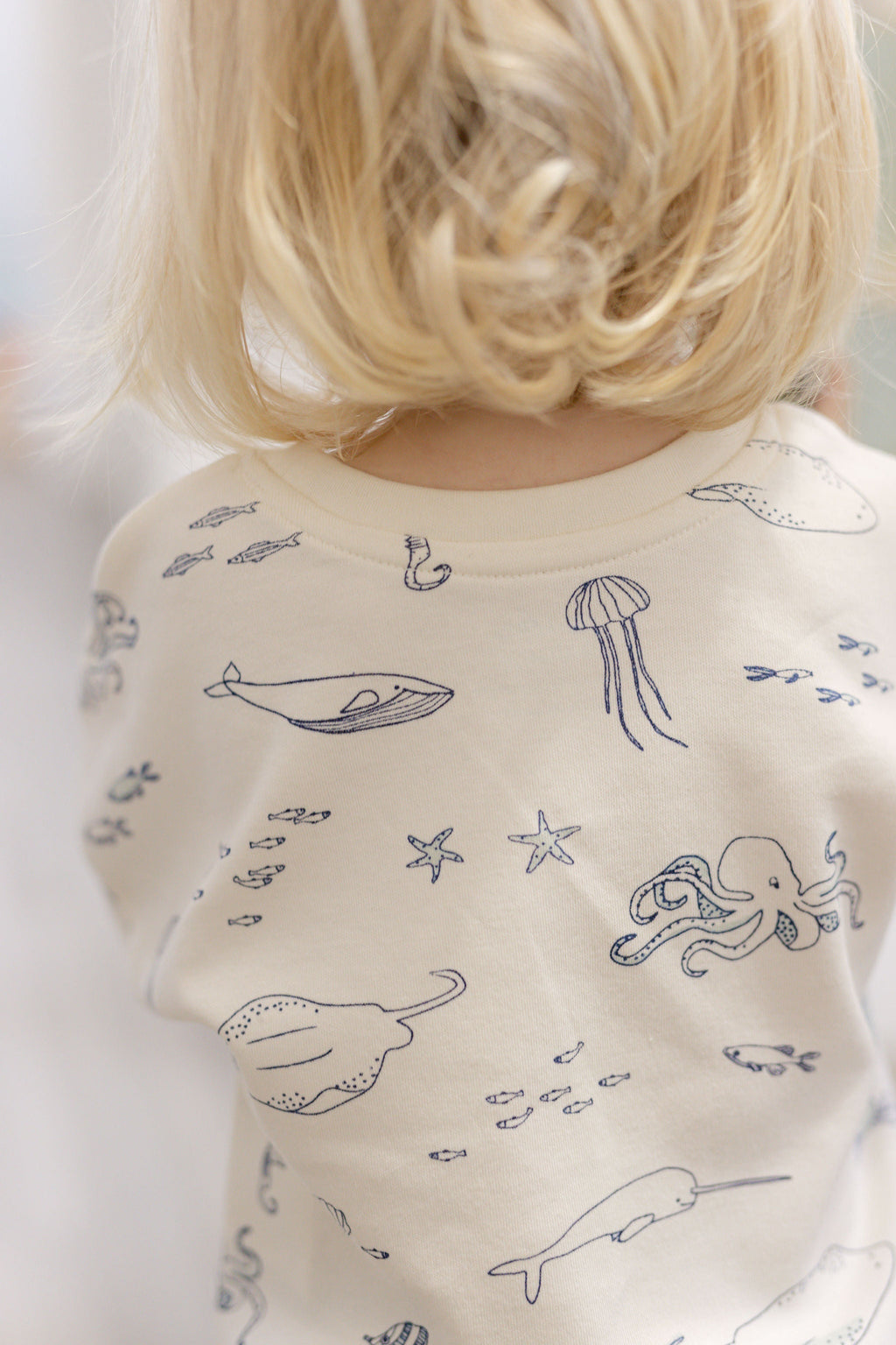 kids dropped shoulder long sleeve top life aquatic