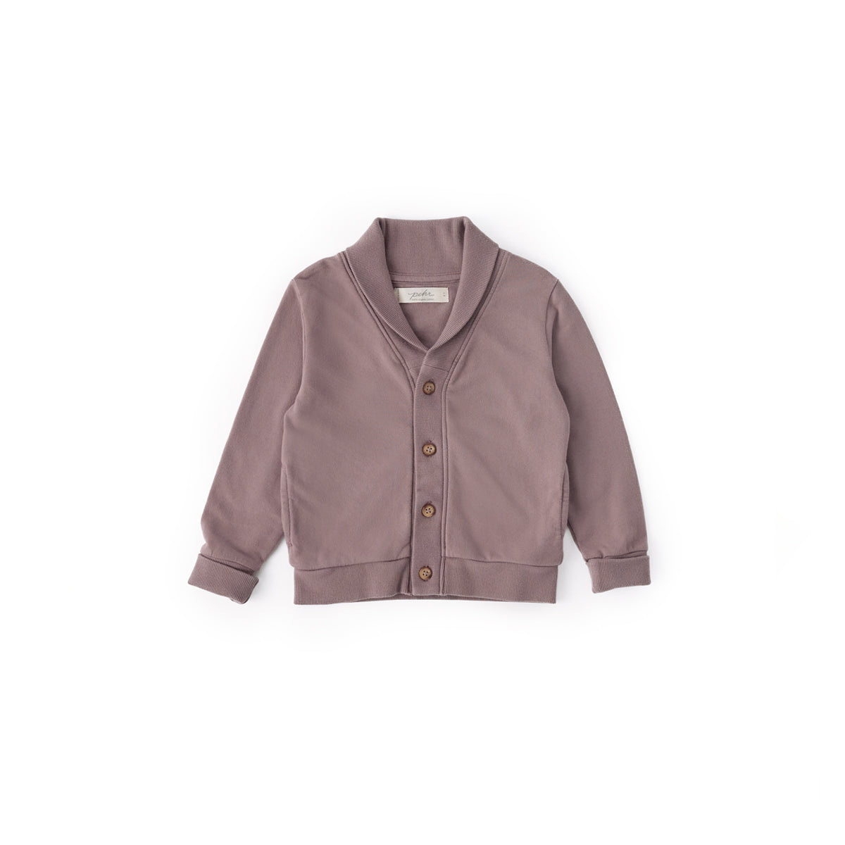 French Terry Shawl Cardigan - Plum