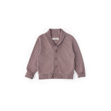 French Terry Shawl Cardigan - Plum