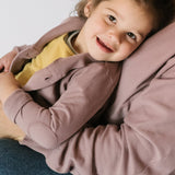 French Terry Shawl Cardigan - Plum