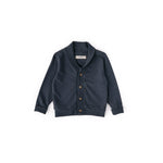 French Terry Shawl Cardigan - Ink Blue
