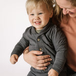 French Terry Shawl Cardigan - Ink Blue