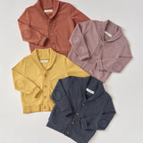 French Terry Shawl Cardigan - Ink Blue